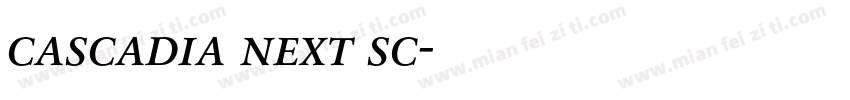 cascadia next sc字体转换